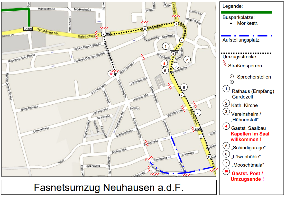 Routenplan Neuhausen